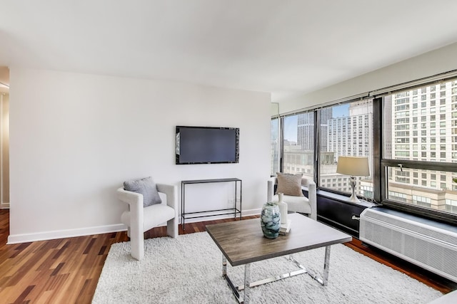 30 E Huron St Unit 2602, Chicago, IL 60611 - living area featuring wood finished floors and baseboards
