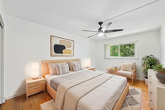 516 W Weathersfield Way, Schaumburg, IL 60193 - bedroom featuring light wood-type flooring and ceiling fan