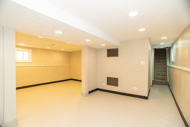 1103 Circle Ave, Forest Park, IL 60130 - below grade area with recessed lighting and stairs
