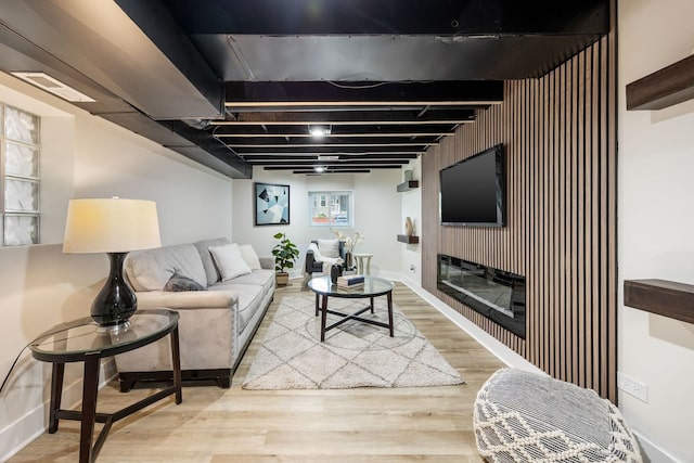 4143 N Drake Ave, Chicago, IL 60618 - living area with light wood-style floors and baseboards