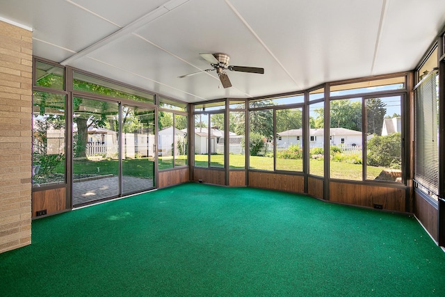731 Bishop Ct, Bradley, IL 60915 - unfurnished sunroom with a ceiling fan and healthy amount of natural light