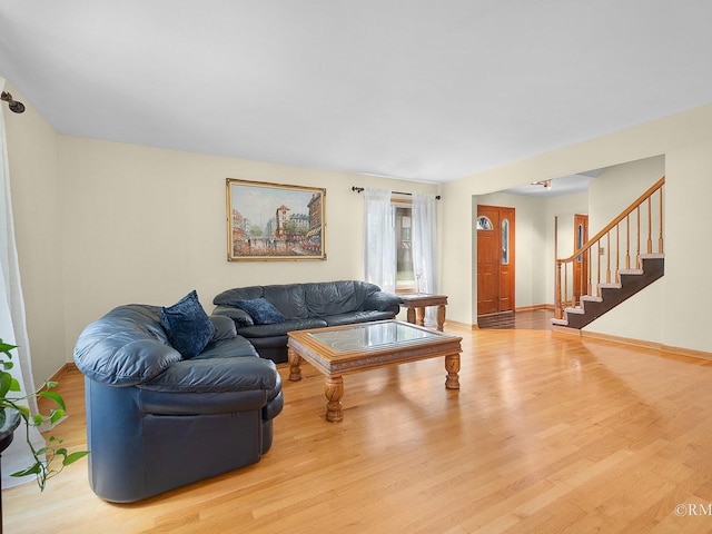 780 Chisholm Trl, Roselle, IL 60172 - living room featuring wood finished floors and stairway