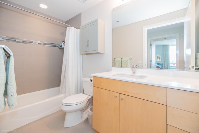 600 N Lake Shore Dr Unit 1905, Chicago, IL 60611 - bathroom featuring tile patterned floors, vanity, and shower / bath combo