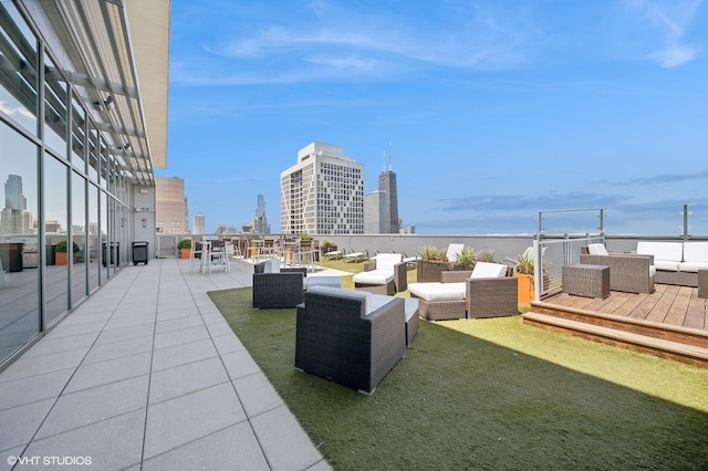 600 N Lake Shore Dr Unit 1905, Chicago, IL 60611 - view of community with a view of skyline and outdoor lounge area