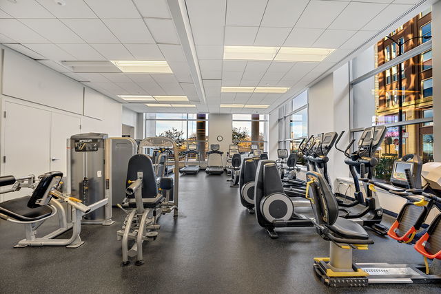 600 N Lake Shore Dr Unit 1905, Chicago, IL 60611 - workout area with a wall of windows