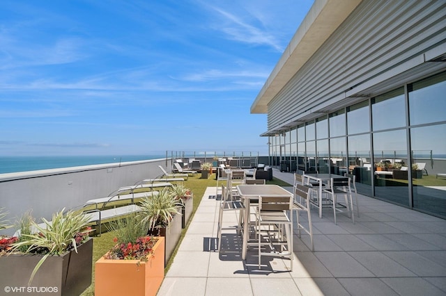 600 N Lake Shore Dr Unit 1905, Chicago, IL 60611 - view of patio / terrace featuring a water view