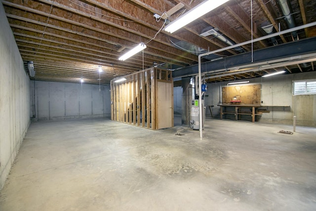 1642 Waterberry Ct, Bourbonnais, IL 60914 - unfinished basement featuring water heater