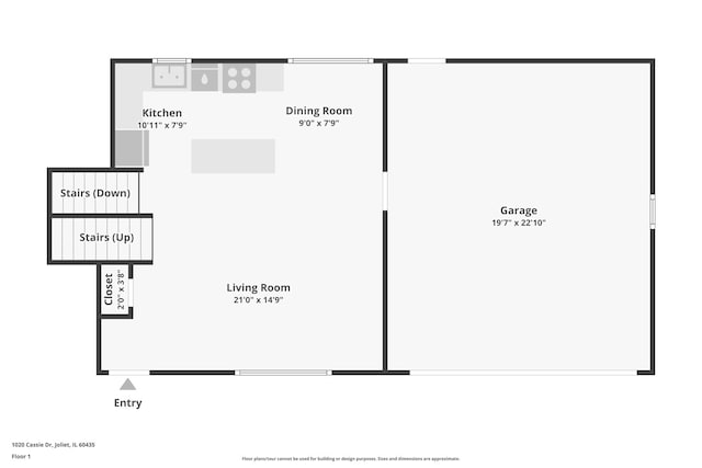 1020 Cassie Dr, Joliet, IL 60435 - view of room layout