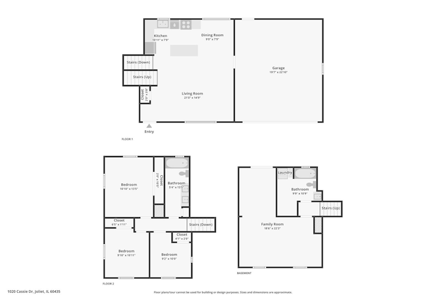 1020 Cassie Dr, Joliet, IL 60435 - view of property floor plan