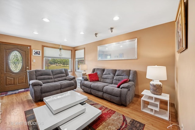 463 N Elm St, Hillside, IL 60162 - living area with wood finished floors and recessed lighting