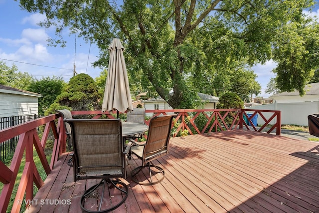 463 N Elm St, Hillside, IL 60162 - wooden terrace with outdoor dining space