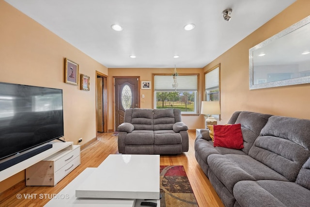 463 N Elm St, Hillside, IL 60162 - living room with light wood finished floors and recessed lighting