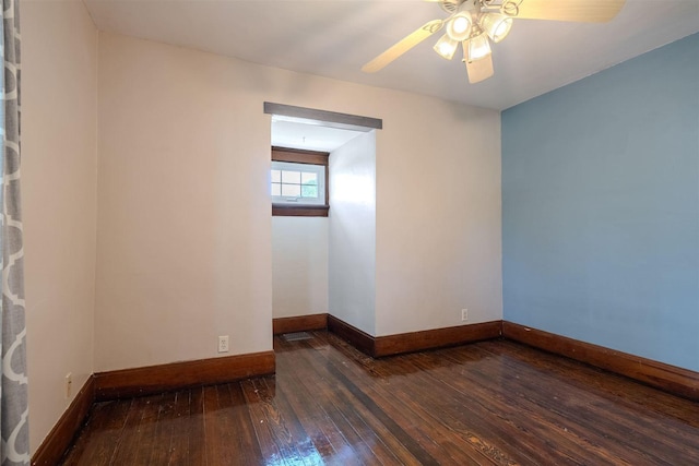 15313 Furrow Rd, Pekin, IL 61554 - empty room with wood-type flooring and a ceiling fan