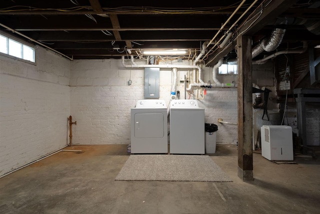 15313 Furrow Rd, Pekin, IL 61554 - basement with independent washer and dryer and electric panel