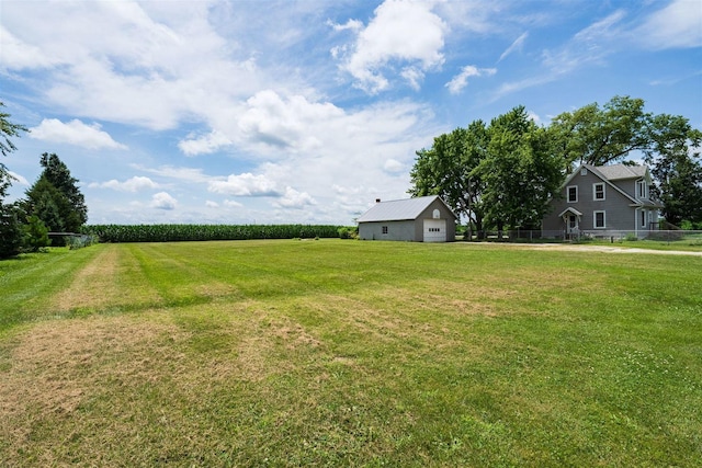 15313 Furrow Rd, Pekin, IL 61554 - view of yard with a view of rural / pastoral area and a garage