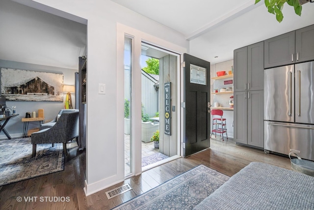 436 Shoreline Rd, Lake Barrington, IL 60010 - foyer with wood finished floors and baseboards
