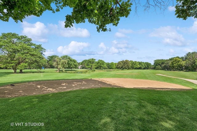 436 Shoreline Rd, Lake Barrington, IL 60010 - view of home's community with view of wooded area, a lawn, and golf course view