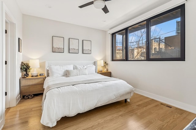 1423 W Huron St Unit 1, Chicago, IL 60642 - bedroom featuring wood finished floors and ceiling fan