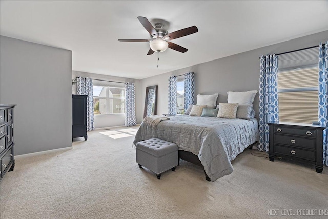 2267 Lundquist Dr, Aurora, IL 60503 - bedroom featuring light carpet and a ceiling fan