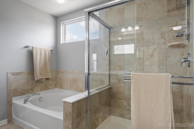 2267 Lundquist Dr, Aurora, IL 60503 - bathroom with a garden tub and a stall shower