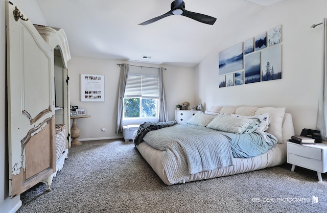 1115 E Fox Chase Dr, Round Lake Beach, IL 60073 - carpeted bedroom featuring baseboards and ceiling fan