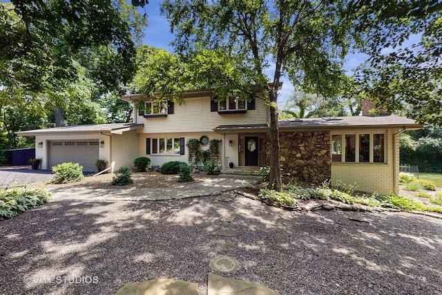 11649 S Walnut Ridge Dr, Palos Park, IL 60464 - traditional-style house with brick siding, a chimney, and a garage