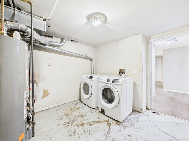 2933 W Wilcox St, Chicago, IL 60612 - laundry room featuring washer and dryer and gas water heater