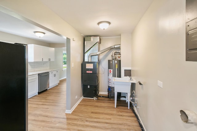 14348 Knox Ave, Midlothian, IL 60445 - interior space featuring heating unit and water heater
