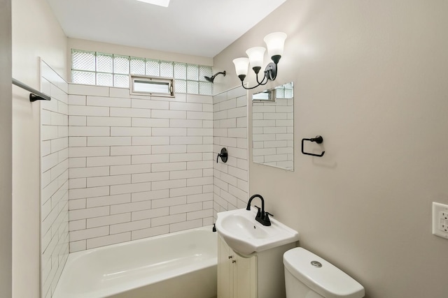 14348 Knox Ave, Midlothian, IL 60445 - full bathroom featuring vanity, bathtub / shower combination, and plenty of natural light