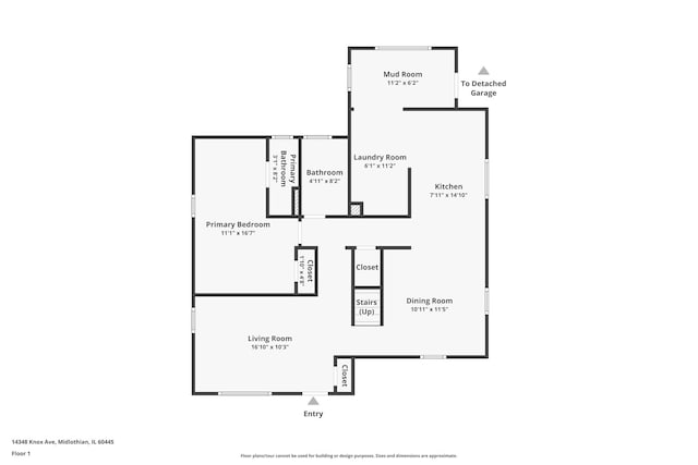 14348 Knox Ave, Midlothian, IL 60445 - view of room layout