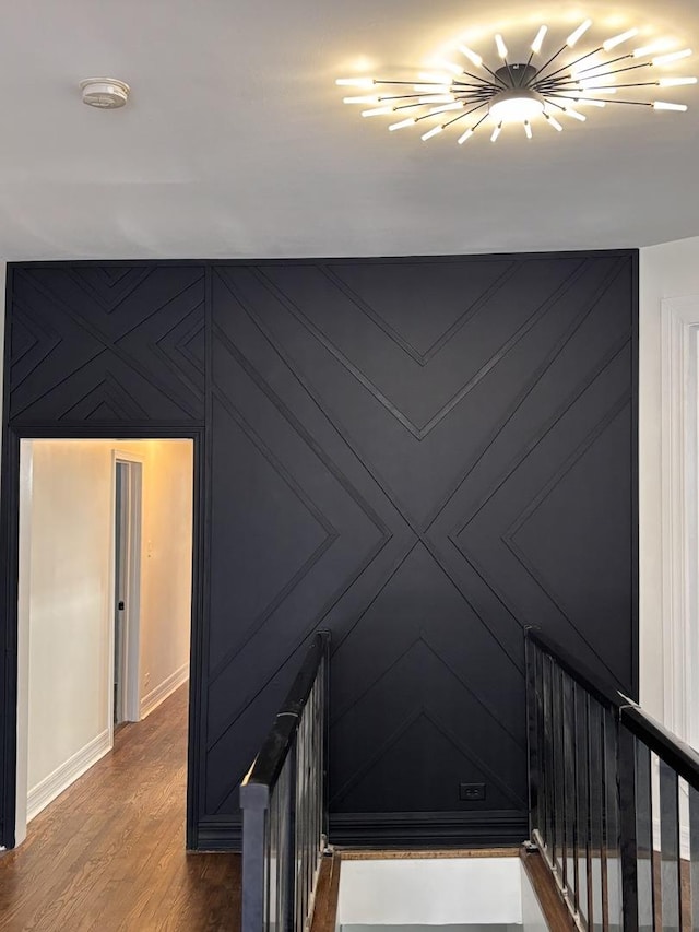 4138 W Adams St, Chicago, IL 60624 - stairs with wood finished floors and a decorative wall