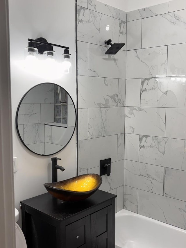 4138 W Adams St, Chicago, IL 60624 - full bathroom with vanity and bathtub / shower combination