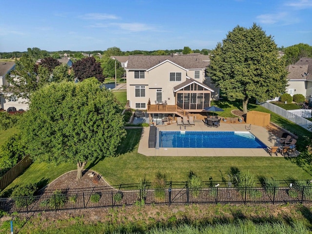2913 Fox Creek Rd, Bloomington, IL 61705 - view of pool featuring a fenced backyard and a patio area