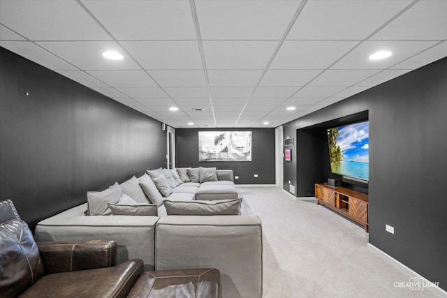 4211 Legend Ct, Naperville, IL 60564 - carpeted home theater room with recessed lighting and baseboards
