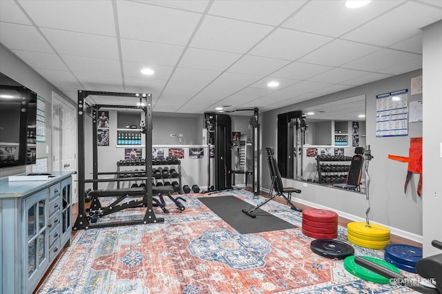 4211 Legend Ct, Naperville, IL 60564 - workout area featuring recessed lighting and bar area