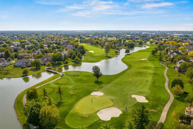 4211 Legend Ct, Naperville, IL 60564 - aerial perspective of suburban area featuring a large body of water and a golf club