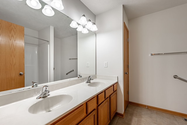 10578 Harrison Ct, Roscoe, IL 61073 - full bath featuring double vanity and tile patterned floors