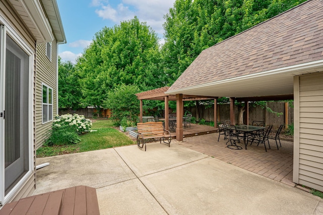 10578 Harrison Ct, Roscoe, IL 61073 - fenced backyard featuring outdoor dining space and a patio area
