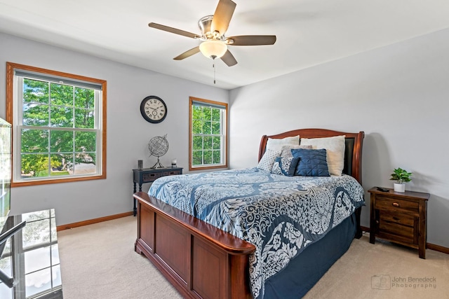 1120 Bennington Dr, Crystal Lake, IL 60014 - bedroom featuring light carpet and ceiling fan