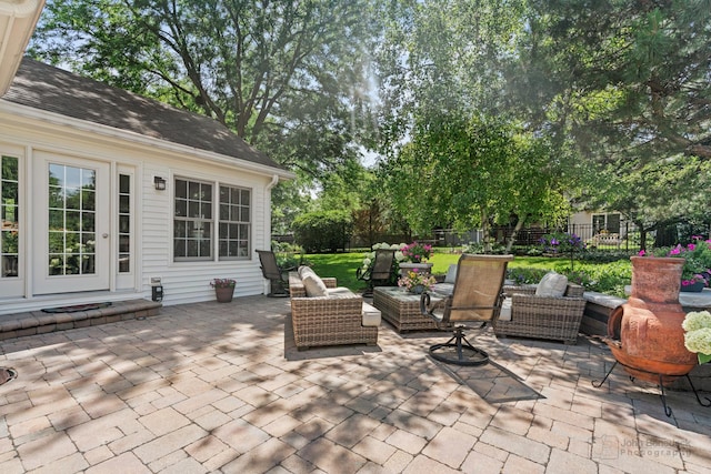 1120 Bennington Dr, Crystal Lake, IL 60014 - view of patio / terrace with an outdoor living space