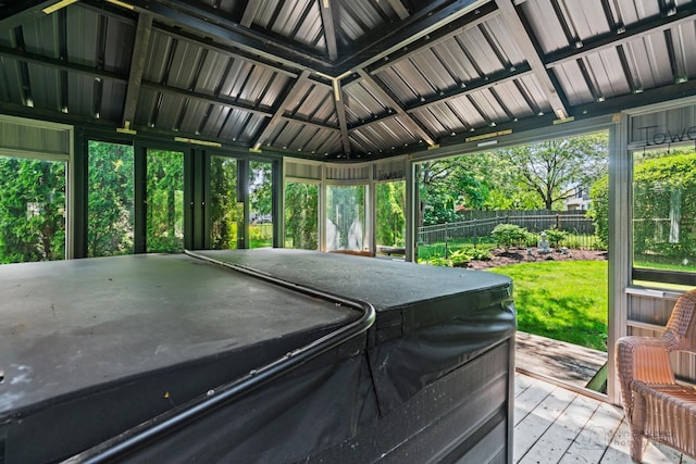 1120 Bennington Dr, Crystal Lake, IL 60014 - view of patio with an indoor hot tub and a deck