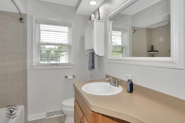 7027 174th Pl, Tinley Park, IL 60477 - full bath with vanity and tile patterned floors