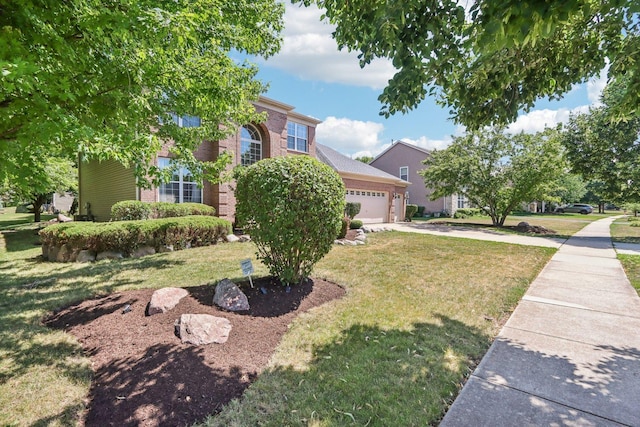 1271 Mcdole Dr, Sugar Grove, IL 60554 - view of front facade with driveway, a front lawn, and brick siding