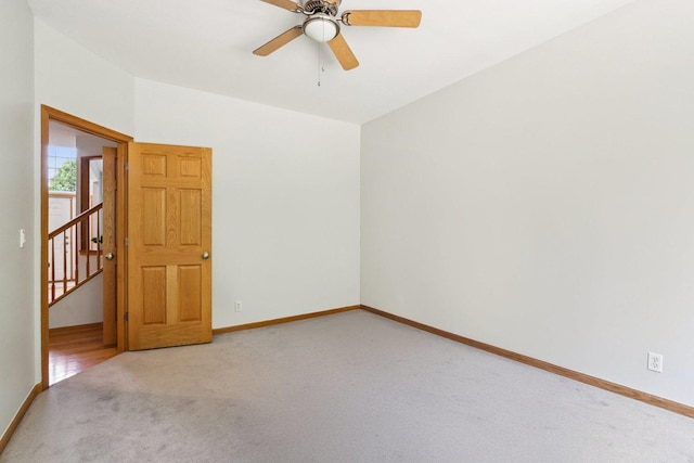 1271 Mcdole Dr, Sugar Grove, IL 60554 - carpeted spare room with ceiling fan and stairway