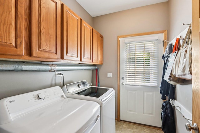 1271 Mcdole Dr, Sugar Grove, IL 60554 - laundry room with cabinet space and washing machine and clothes dryer