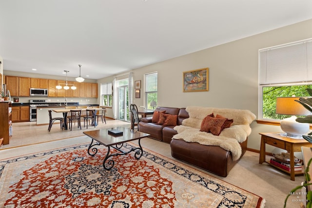 365 Oakmont Dr, Cary, IL 60013 - living area with recessed lighting and baseboards