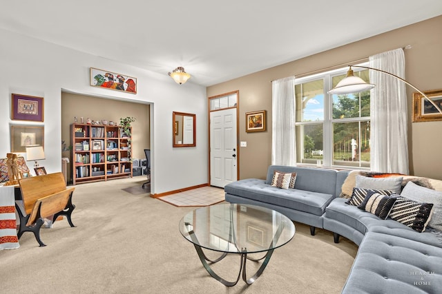 365 Oakmont Dr, Cary, IL 60013 - living area featuring light carpet and baseboards