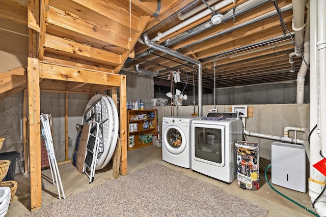 365 Oakmont Dr, Cary, IL 60013 - unfinished below grade area with washer and dryer
