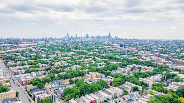 2716 N Kedzie Ave Unit 2, Chicago, IL 60647 - aerial view of property and surrounding area featuring city skyline