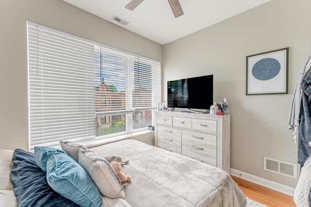 2716 N Kedzie Ave Unit 2, Chicago, IL 60647 - bedroom featuring wood finished floors and a ceiling fan